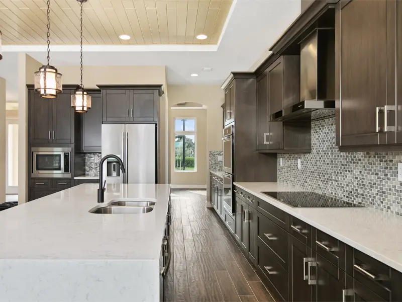 A beautiful kitchen designed by Greenville Cabinet, a West Michigan cabinet maker